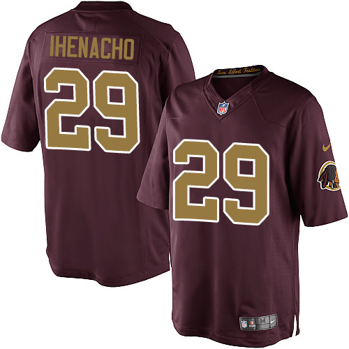 Men's Limited Duke Ihenacho Nike Jersey Burgundy Red Alternate - #29 80th Anniversary NFL Washington Redskins